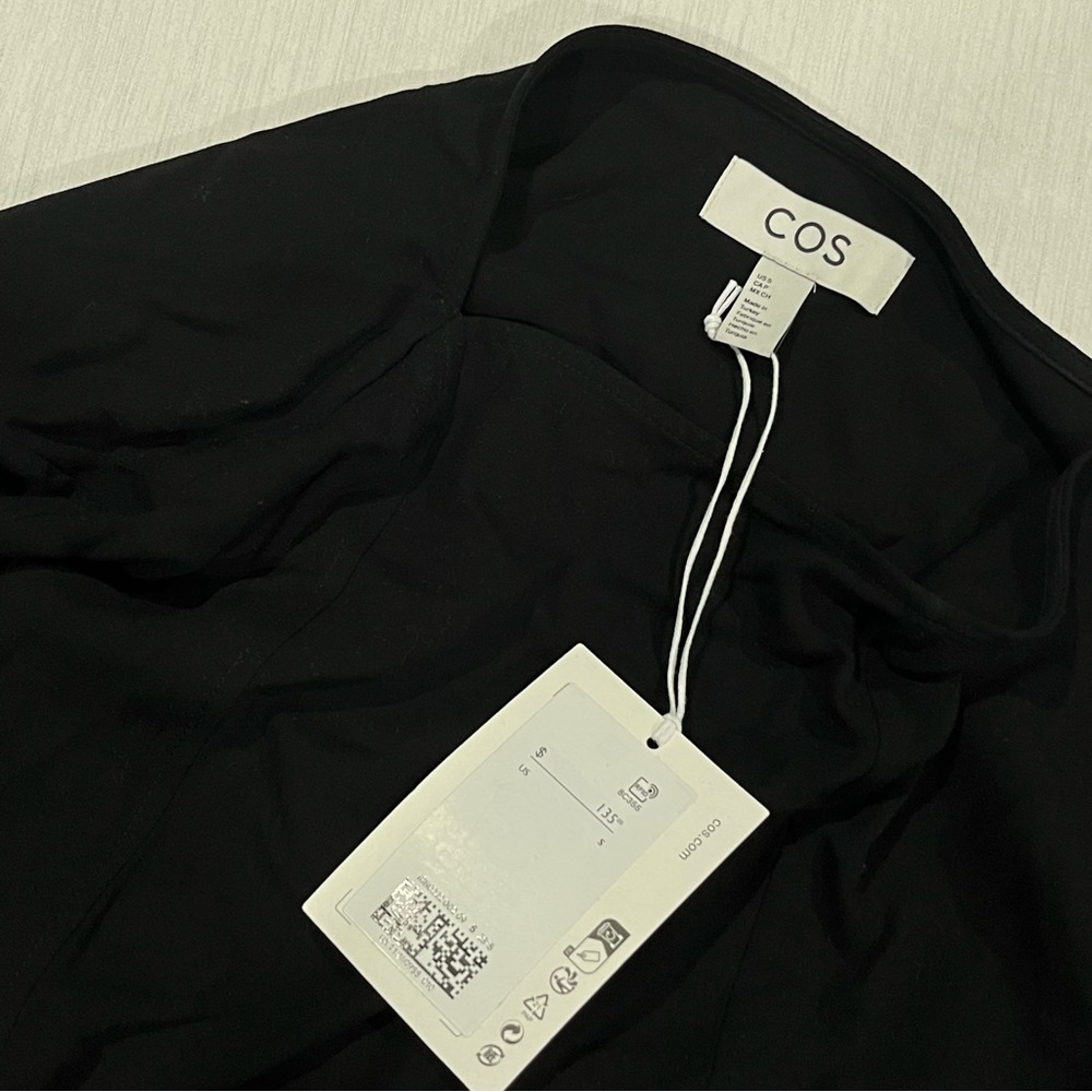 *NWT* COS Black Tunic Style Batwing Mini Dress Size Small